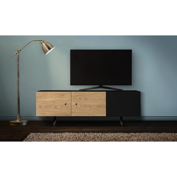 Brązowo-czarna szafka pod TV Woodman Jugend-image-1