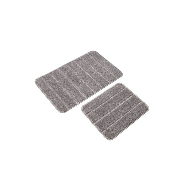 Szare dywaniki łazienkowe zestaw 2 szt. 50x80 cm Yeni Cizgli – Foutastic