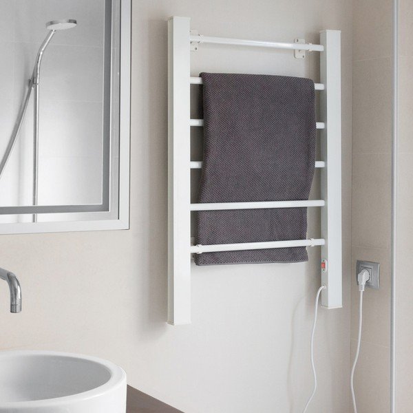 Biały elektryczny wieszak na ręczniki InnovaGoods Towel Rail-image-3