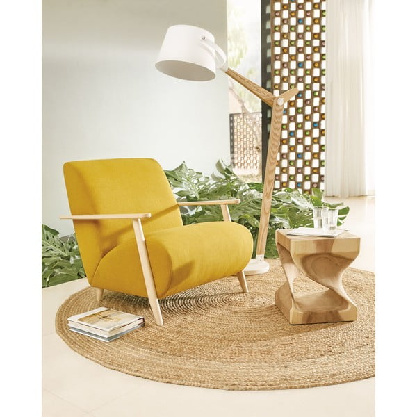 Stolik z litego drewna munggur 30x30 cm Hakon – Kave Home-image-1