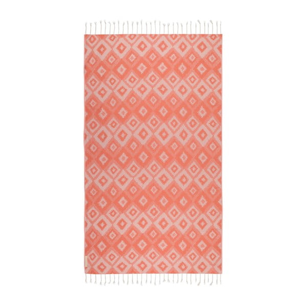Pomarańczowy ręcznik hammam Begonville Joy, 180x95 cm