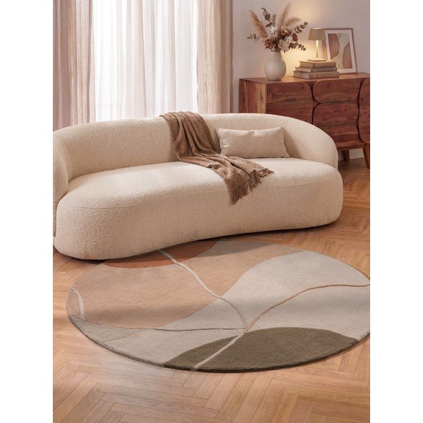 Szaroróżowy wełniany okrągły dywan ø 160 cm Arteo – Villeroy&Boch-image-4