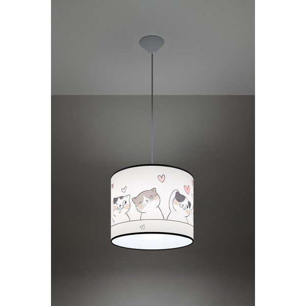 Biała lampa dziecięca Puss – Sollux-image-1