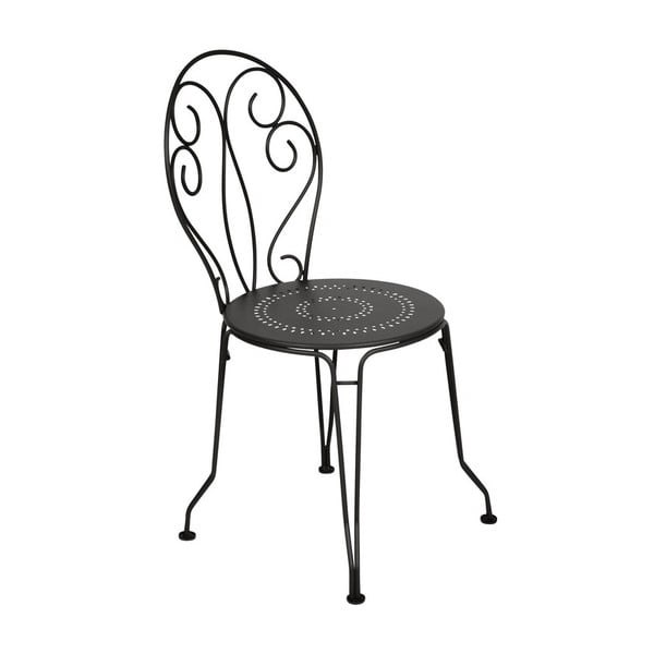 Czarne krzesło metalowe Fermob Montmartre