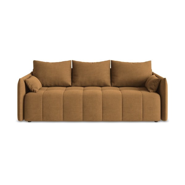 Rozkładana/ze schowkiem sofa w kolorze terakoty 225 cm Moku – Makamii