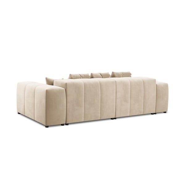 Beżowa aksamitna sofa 320 cm Rome Velvet – Cosmopolitan Design-image-4