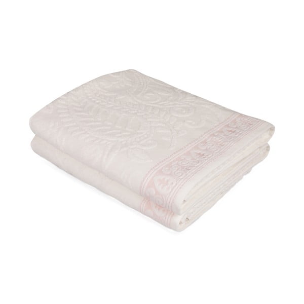 Komplet 2 beżowych bawełnianych ręczników Noktali Sal, 90x150 cm