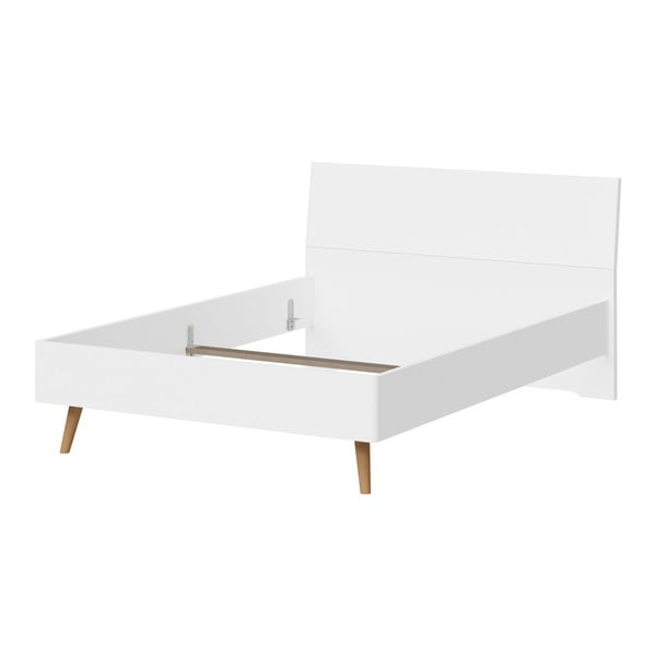 Białe łóżko jednoosobowe Germania Monteo, 140x200 cm