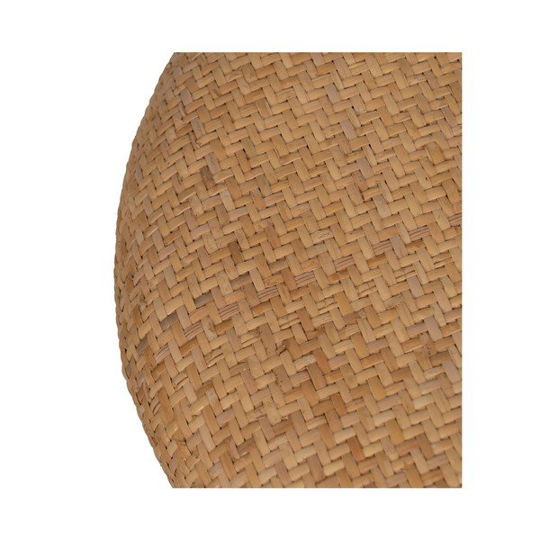 Pleciony puf w naturalnym kolorze Rattan – Ixia-image-4