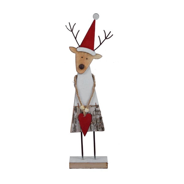 Drewniana figurka świąteczna Ego Dekor Reindeer, wys. 32,5 cm