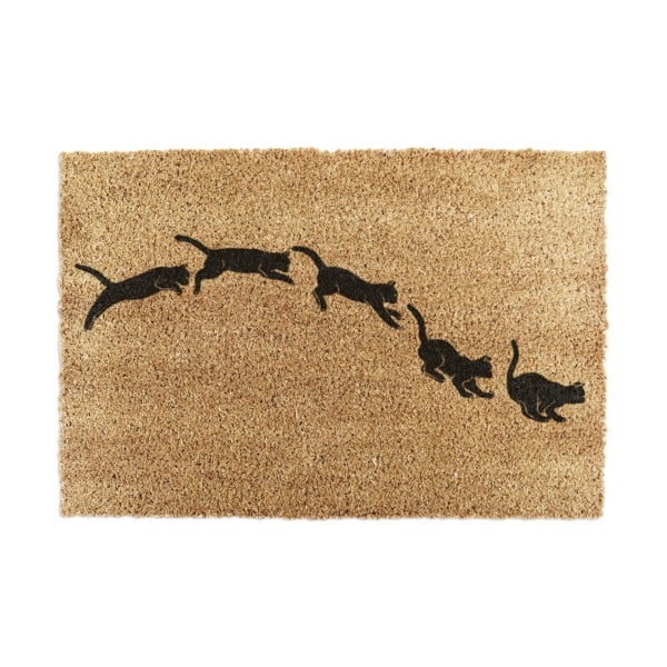 Wycieraczka z włókna kokosowego 40x60 cm Jumping Cats – Artsy Doormats