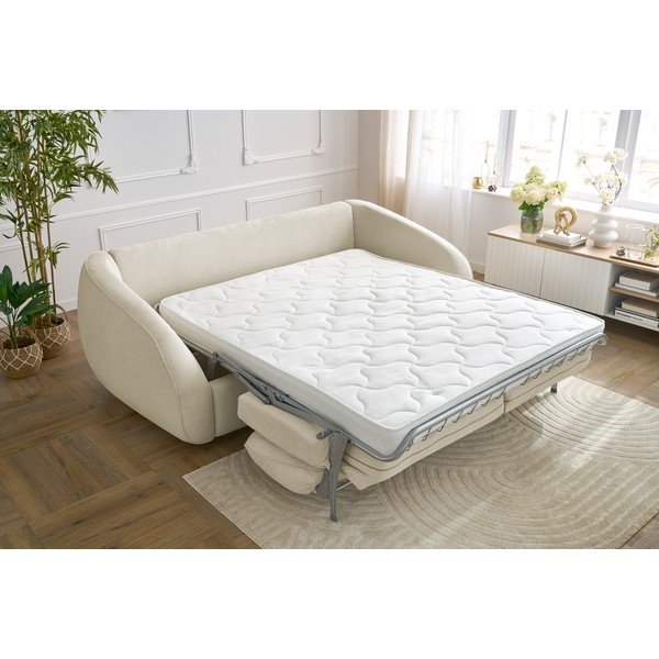 Beżowa rozkładana sofa 235 cm Cezanne – Bobochic Paris-image-1