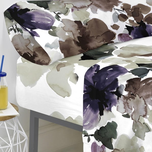 Bawełniane prześcieradło Happy Friday Basic Sunset Garden, 140x200 cm-image-3
