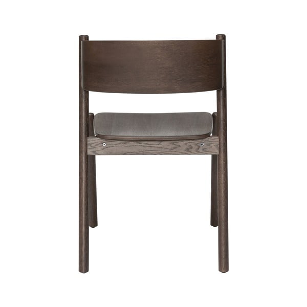 Brązowe krzesło dębowe do jadalni Oblique - Hübsch-image-3