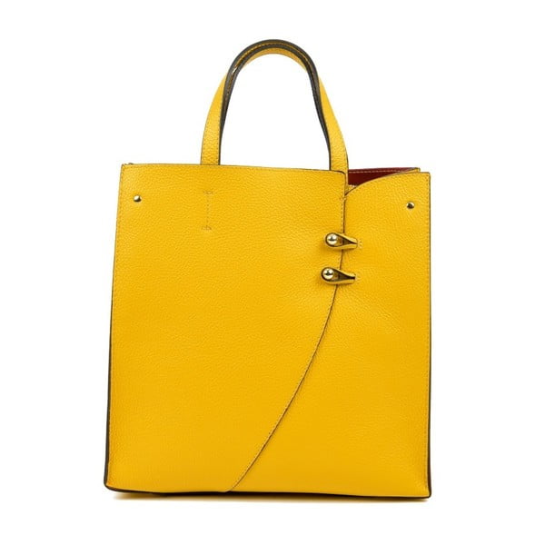 Żółta skórzana torebka Luisa Vannini Calisso