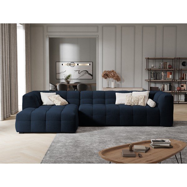 Niebieski aksamitny narożnik Windsor & Co Sofas Vesta, lewostronny-image-1