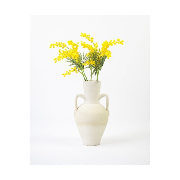 Kremowy wazon z gliny Surdic Vessel Mimosa Flower