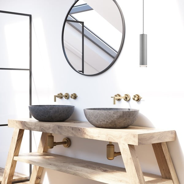 Szara lampa wisząca − LAMKUR-image-2