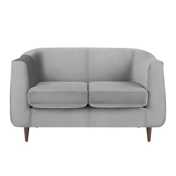 Szara aksamitna sofa Kooko Home Glam, 125 cm
