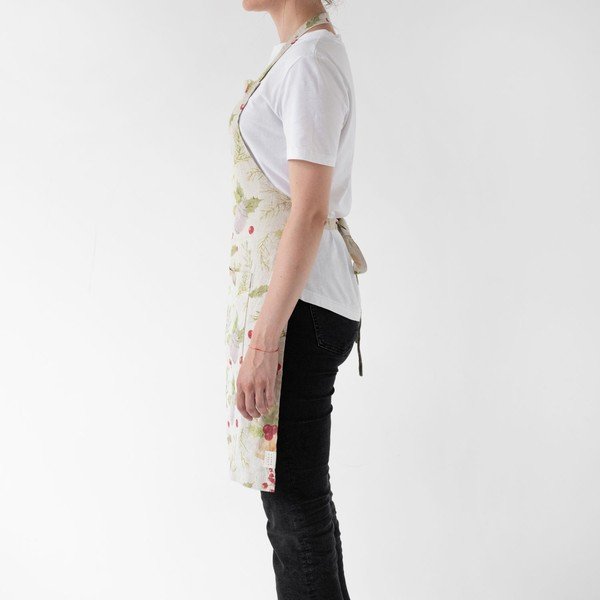 Świąteczny lniany fartuch Linen Tales Daily Apron Jingle Bells, 80x55 cm-image-1