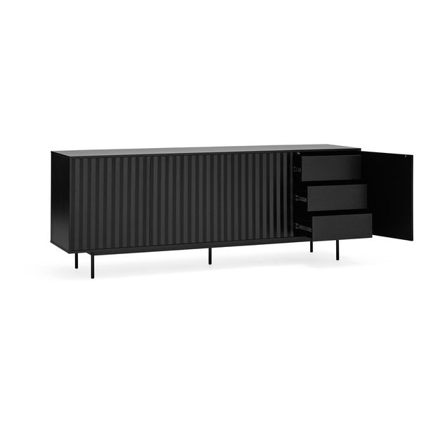 Czarna niska komoda 211x80 cm Sierra – Teulat-image-3