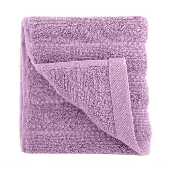 Jasnofioletowy ręcznik z czesanej bawełny Pierre, 30x50 cm