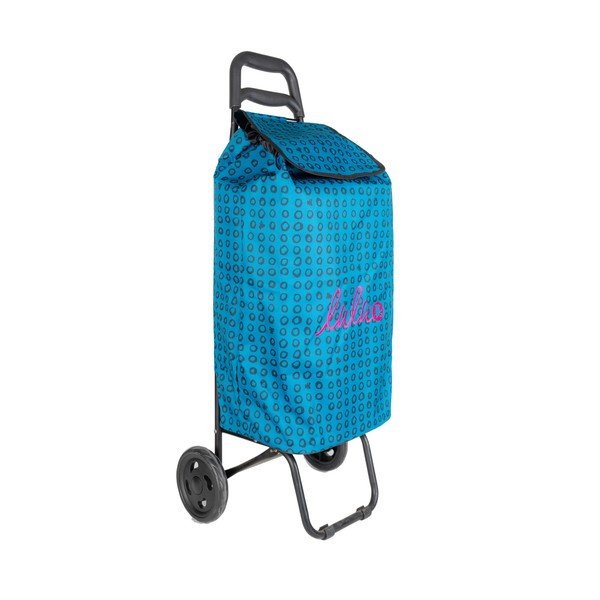 Niebieska torba na zakupy na kółkach Lulucastagnette Ridey, 37 l-image-3