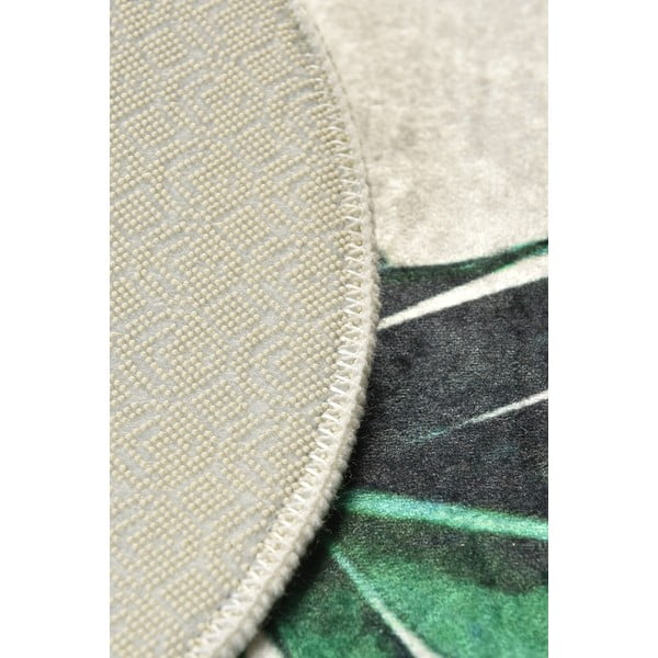 Zielono-beżowe dywaniki łazienkowe zestaw 2 szt. 60x100 cm Floret – Foutastic-image-2