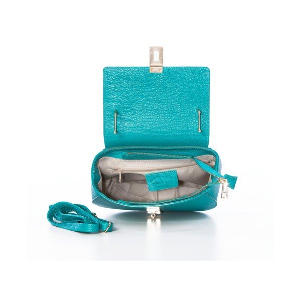 Skórzana torebka Grana Dollaro Turquoise-image-3