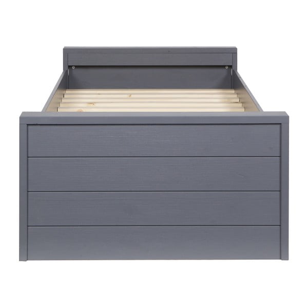 Szare łóżko jednoosobowe 90x200 cm Dennis – WOOOD-image-3