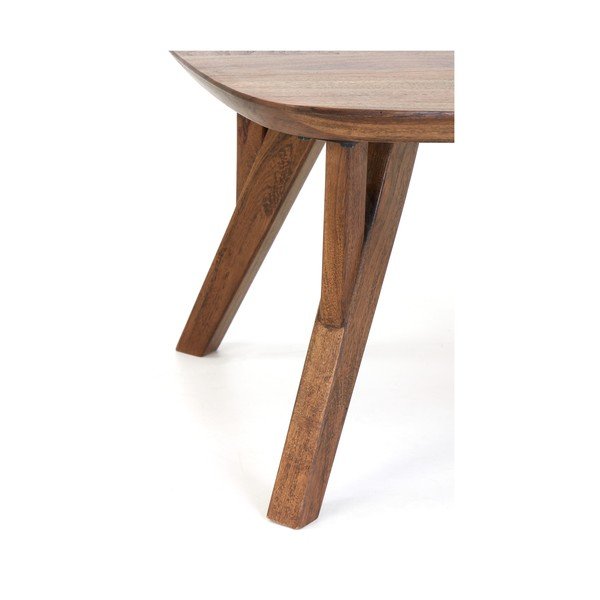 Stolik z litego drewna akacjowego w ciemnym naturalnym kolorze 65x120 cm Quenza – Light & Living-image-4