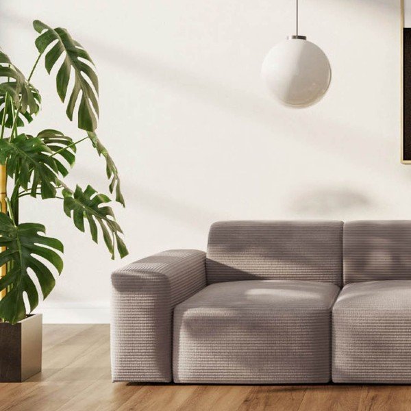 Beżowa sztruksowa sofa 285 cm Villet – Rodier-image-3