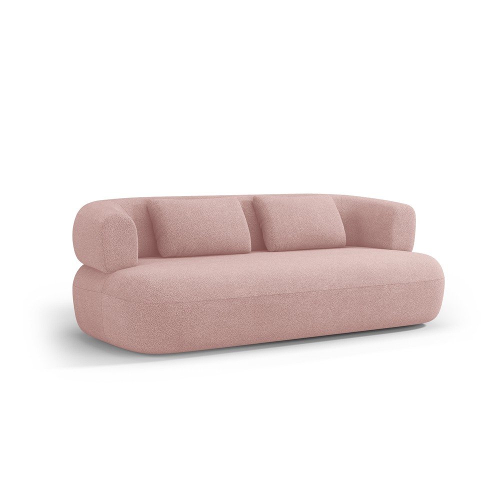 Jasnoróżowa sofa z materiału bouclé 178 cm Jenny – Micadoni