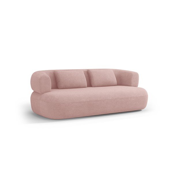 Jasnoróżowa sofa z materiału bouclé 178 cm Jenny – Micadoni 