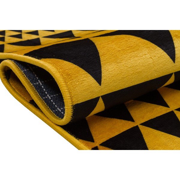 Żółty dywan odpowiedni do prania 200x100 cm − Vitaus-image-3