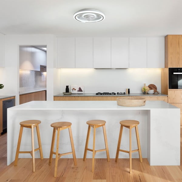 Biała lampa sufitowa LED ze zdalnym sterowaniem/z wentylatorem Alan – SULION-image-2