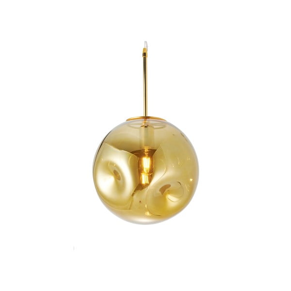 Lampa wisząca z dmuchanego szkła w kolorze złota Leitmotiv Pendulum