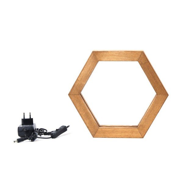 Drewniana lampa stołowa Honeybee-image-1