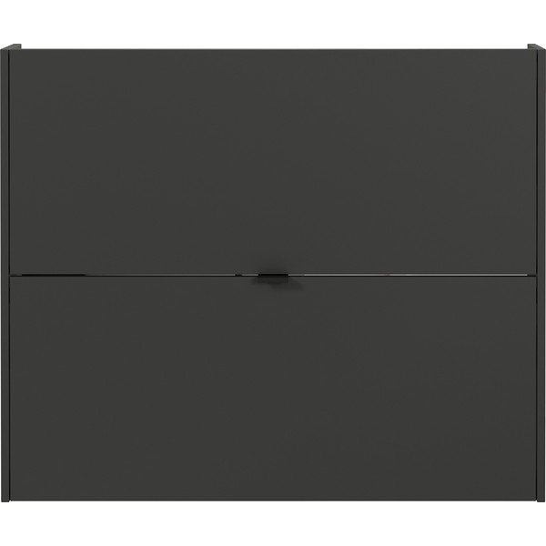 Antracytowa uchylna/wisząca szafka na buty w dekorze dębu 100x83x18 cm Ameca – Germania-image-2