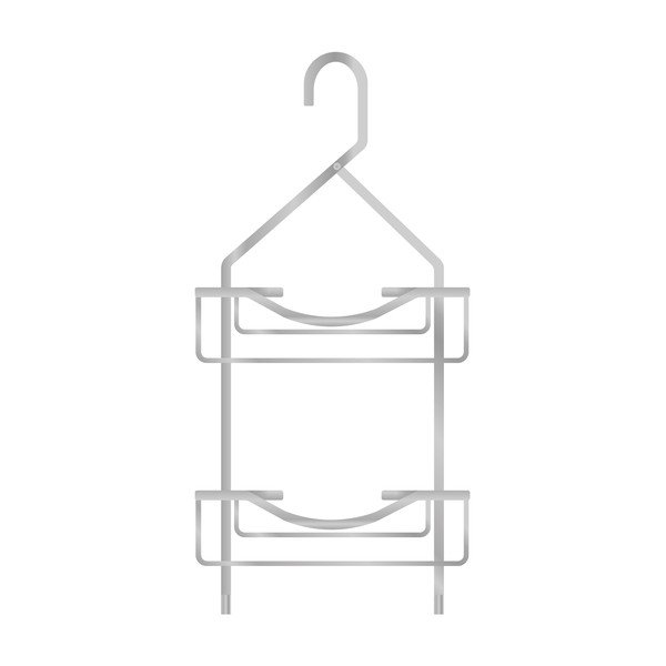 Wisząca aluminiowa półka łazienkowa w kolorze srebra z połyskiem Filaire Aluminium – douceur d'intérieur