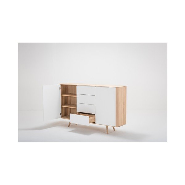 Komoda z drewna dębowego Gazzda Ena Two, 180x110 cm-image-1