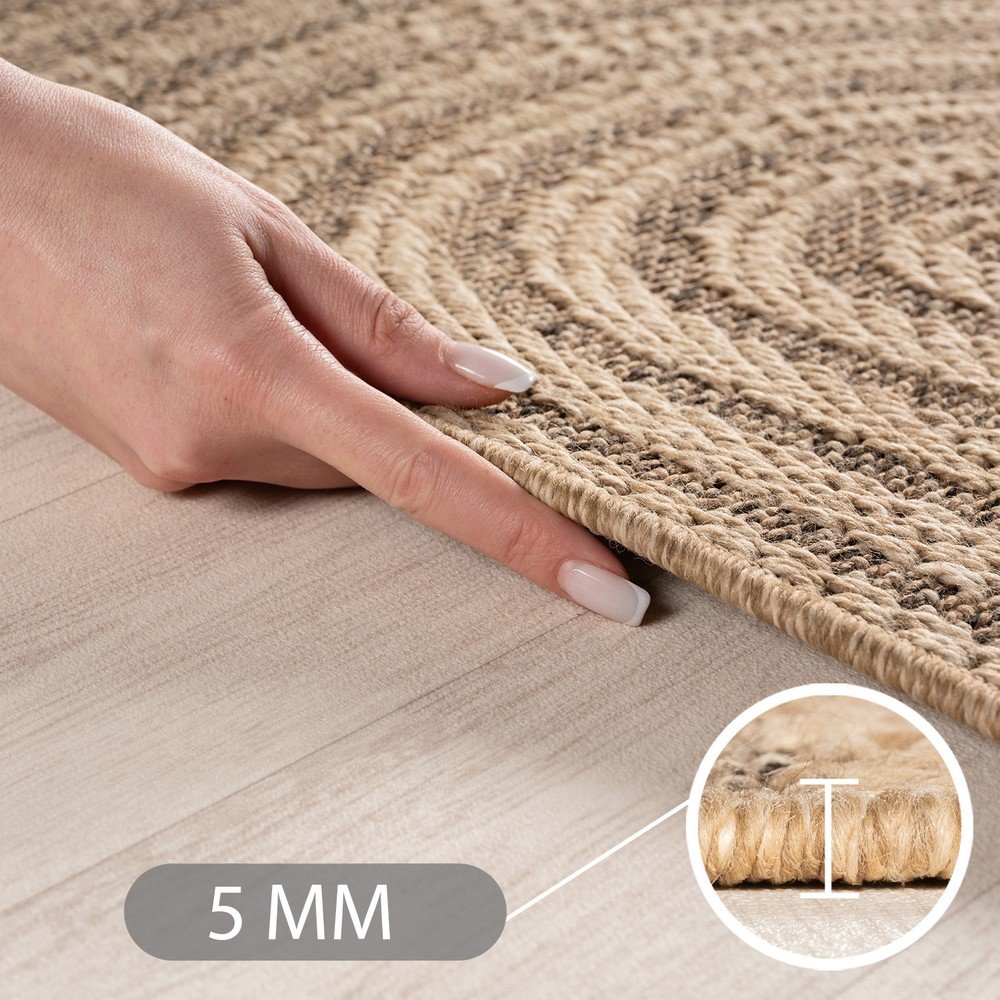 Brązowy okrągły dywan odpowiedni na zewnątrz ø 80 cm Timber 1401 – Ayyildiz Carpets (zdjęcie 6)