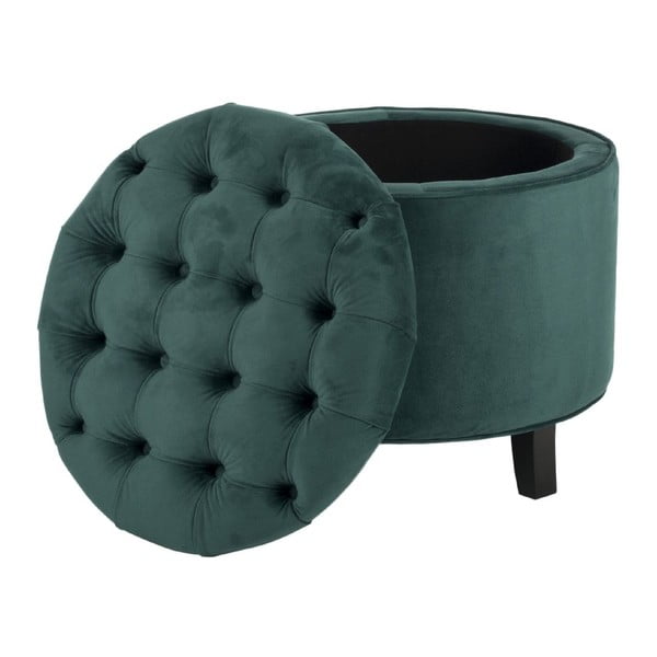 Taboret ze schowkiem Katherine Emerald