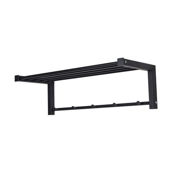 Czarny metalowy wieszak ścienny 78,5 cm Bergum – Spinder Design-image-2