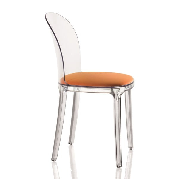 Krzesło Vanity, pomarańczowe siedzenie