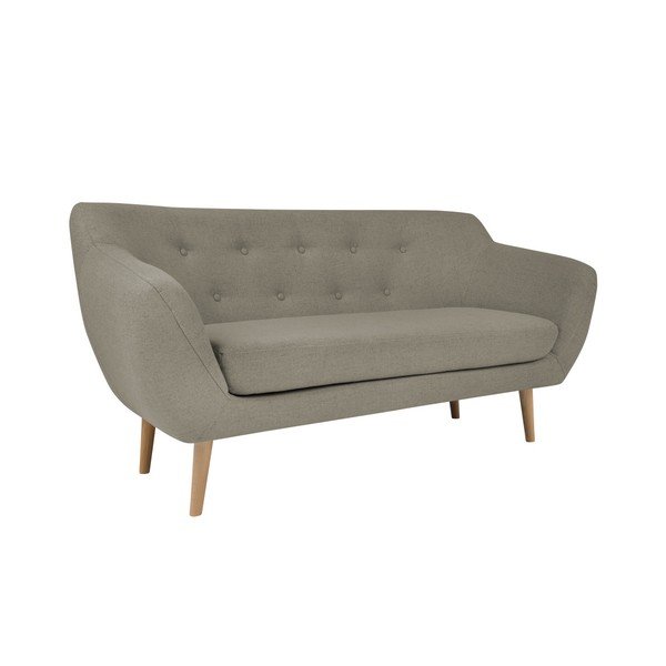 Brązowa sofa 2-osobowa z jasnymi nogami Mazzini Sofas Sicile-image-2