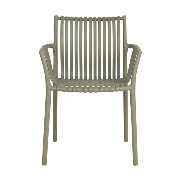 Zielone plastikowe krzesła ogrodowe zestaw 2 szt. Tulsa – House Nordic-image-2