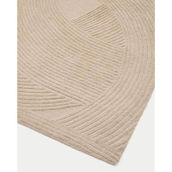 Kremowy wełniany dywan tkany ręcznie 160x230 cm Domm – Kave Home-image-1