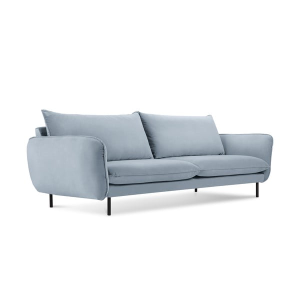 Jasnoniebieska aksamitna sofa 230 cm Vienna – Cosmopolitan Design