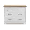 Biała niska komoda z litego drewna sosnowego 100x80 cm Miranda – Marckeric